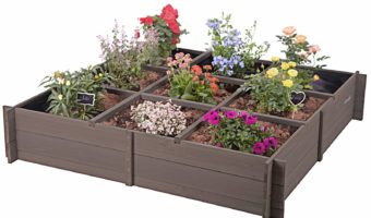 The Lakeside Collection Raised Garden Bed Set for Vegetable and Flower Gardening