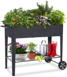 FOYUEE Elevated Garden Bed On Wheels