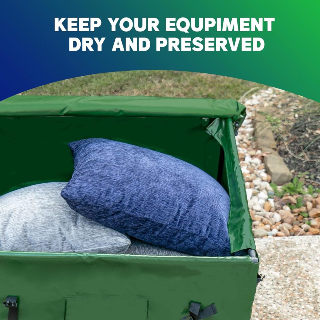 YardStash Outdoor Storage Box (Waterproof) - Heavy Duty, Portable, All Weather Tarpaulin Deck Box - Protects from Rain, Wind, Sun Snow - Perfect for the Boat, Yard, Patio, or Camping – XL Green YardStash Outdoor Storage Box (Waterproof) - Heavy Duty, Portable, All Weather Tarpaulin Deck Box - Protects from Rain, Wind, Sun Snow - Perfect for the Boat, Yard, Patio, or Camping – XL Green