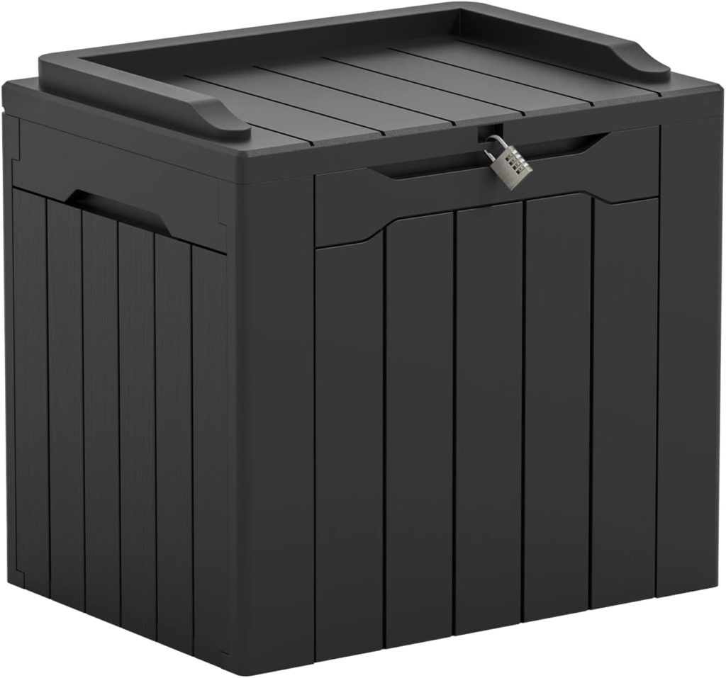 Amazon.com : Greesum 31 Gallon Resin Deck Box Large Outdoor Storage for Patio Furniture, Garden Tools, Pool Supplies, Weatherproof and UV Resistant, Lockable, Dark Black : Patio, Lawn Garden Amazon.com : Greesum 31 Gallon Resin Deck Box Large Outdoor Storage for Patio Furniture, Garden Tools, Pool Supplies, Weatherproof and UV Resistant, Lockable, Dark Black : Patio, Lawn Garden
