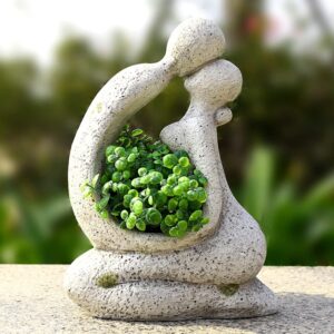 Aclema Unique Planters for Indoor Outdoor Plants Head Face Planter Pot Large Succulent Planters Flower Vase with Drainage Hole Around You